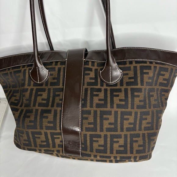 Fendi Brown and Black Tote Bag - Picture 4 of 11